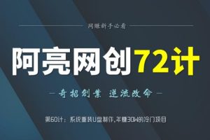 阿亮网创72计第60计：系统重装U盘制作,年赚30W的冷门项目