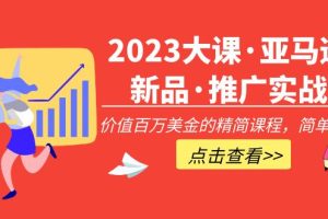 2023大课·亚马逊新品·推广实战：价值百万美金的精简课程，简单粗暴！