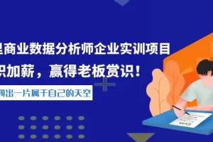 《阿里商业数据分析师企业实训项目》升职加薪，赢得老板赏识！