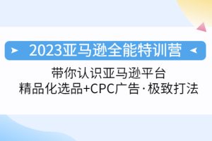 2023亚马逊全能特训营：玩转亚马逊平台+精品化·选品+CPC广告·极致打法