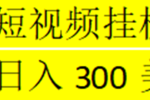 海外暴力短视频挂机全自动撸美金 单机日入300美元+【脚本免费+操作教程】