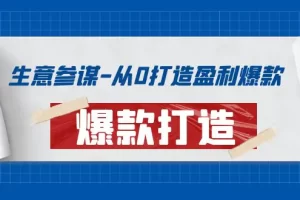 生意参谋-从0打造盈利爆款：手把手教您打造爆款多种玩法！