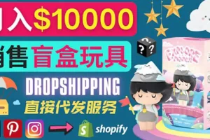 Dropshipping+ Shopify推广玩具盲盒赚钱：每单利润率30%, 月赚1万美元以上