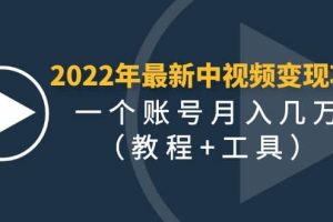 2022年最新中视频变现最稳最长期的项目，一个账号月入几万很简单