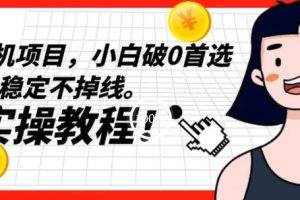 长久挂机项目，小白破0首选，稳定不掉线。实操教程，轻松躺赚