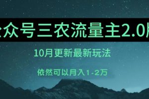 (10月)三农流量主项目2.0——精细化选题内容，依然可以月入1-2万