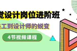 视觉设计岗位进阶班，从美工到设计师的蜕变（4节视频课程）