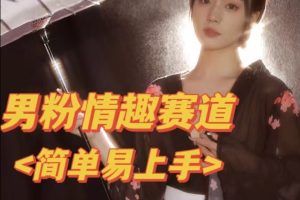 全网网首发！日入2000+最新版本男粉情趣私欲变现项目