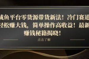 咸鱼平台零货源带货新玩法！平板冷门赛道轻松赚大钱，简单操作高收益