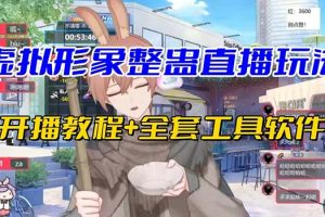 抖音最新最火虚拟形象无人直播整蛊玩法砸礼物教程（视频开播教程+全套工具软件）