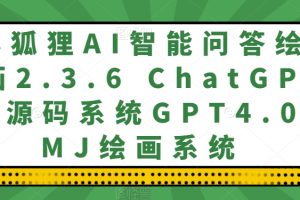 小狐狸AI智能问答绘画2.3.6 ChatGPT源码系统GPT4.0MJ绘画系统