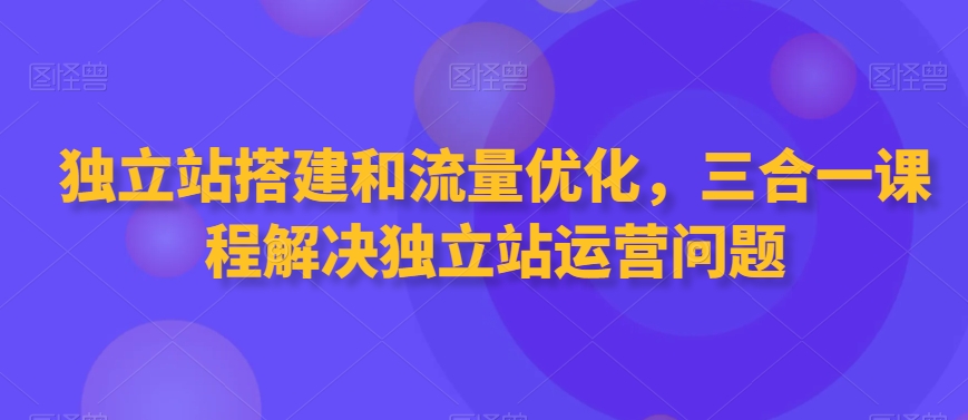 独立站搭建和流量优化，三合一课程解决独立站运营问题，三合一课程解决了独立站运营问题