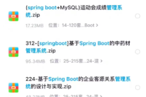 三千多套Springboot项目+论wen合集[火]