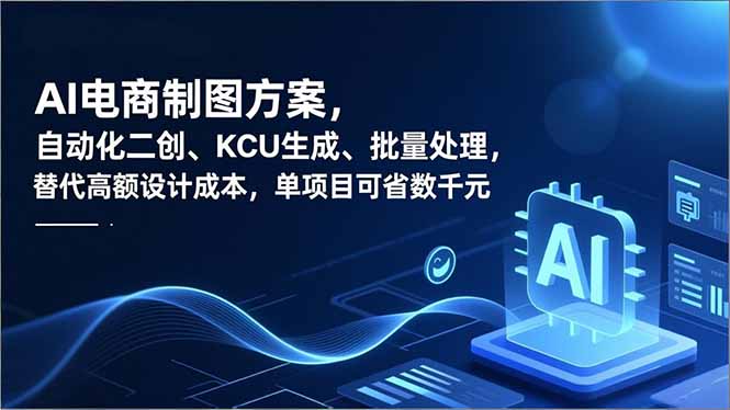 AI电商制图方案，自动化二创、SKU生成、批量处理，替代高额设计成本，单项目可省数千元