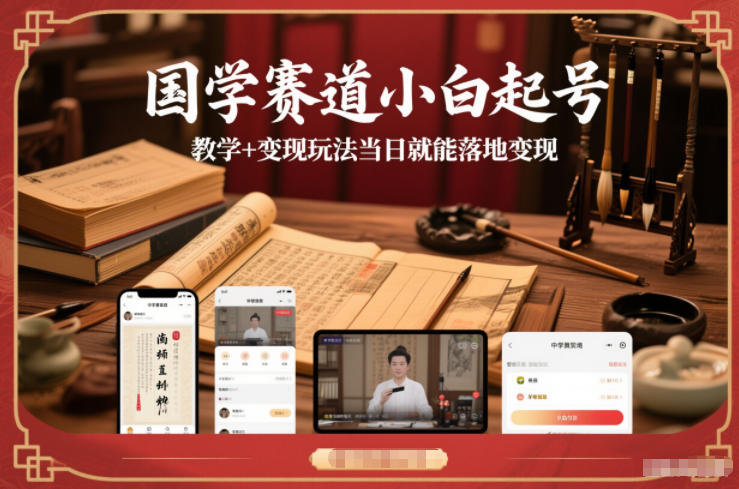 国学新手速成指南：当天启动账号，即刻实现收益变现