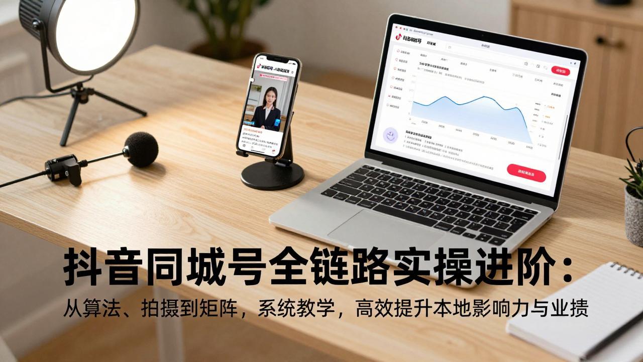 抖音同城号实战进阶：从算法到矩阵，系统教学提升本地影响力与业绩