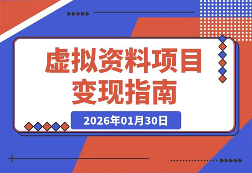 月入过万的秘密：这4个虚拟资料项目让你轻松变现