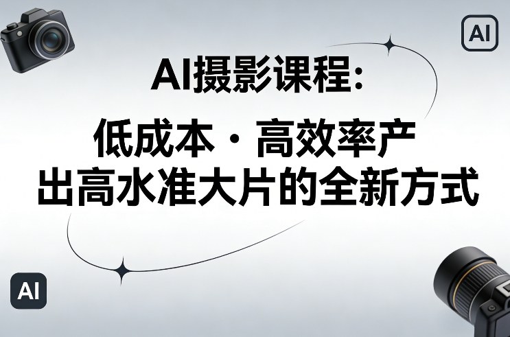 AI摄影课：低成本高效拍出专业大片的新秘诀