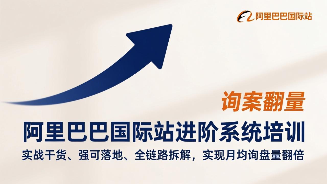 阿里巴巴国际站进阶系统培训,实战干货、强可落地、全链路拆解,实现月均询盘量翻倍