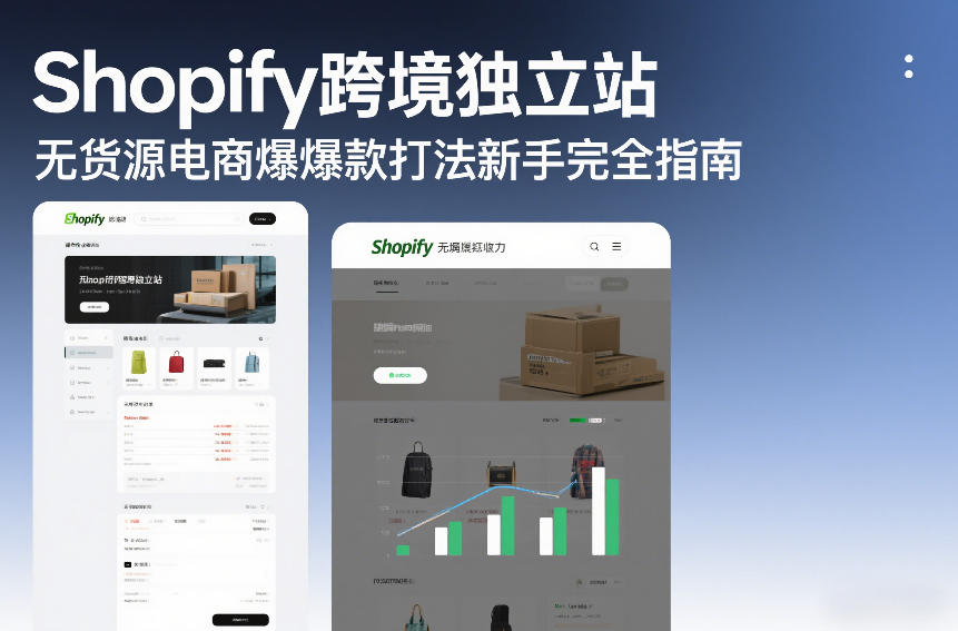 Shopify跨境独立站，无货源电商爆款打法，新手完全指南