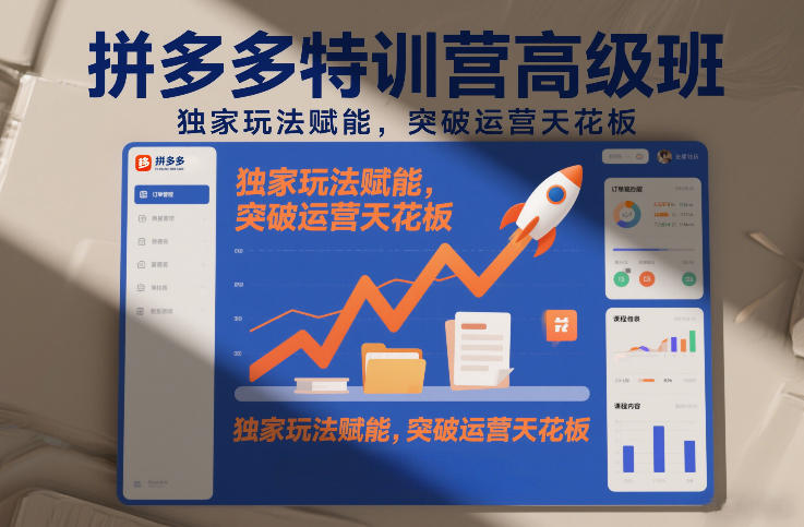 拼多多特训营高阶班，独家玩法赋能，突破运营天花板（更新26年4月10日） |