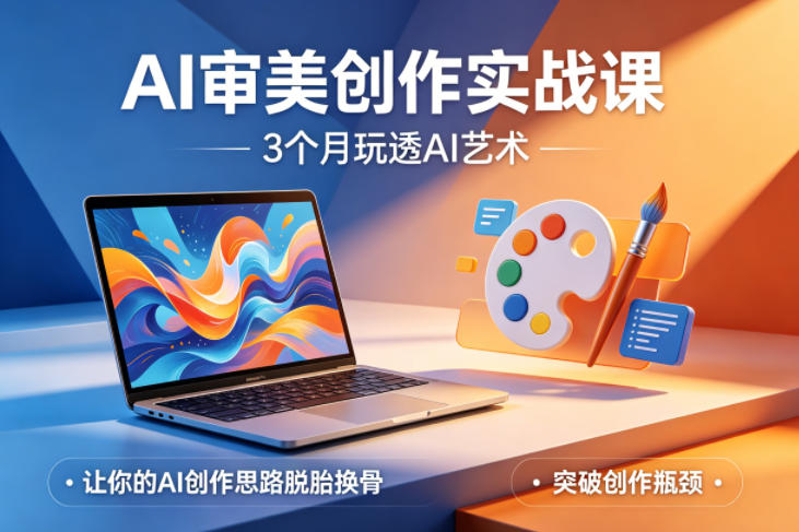 AI审美创作实战课，3个月玩透AI艺术，让你的AI创作思路脱胎换骨，突破创作瓶颈 |