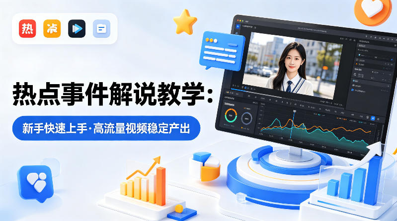 某大V的热点事件解说教学,新手也能快速上手,稳定产出高流量解说视频 |