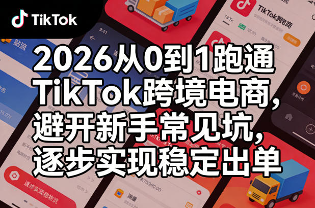 2026从0到1跑通TikTok跨境电商，避开新手常见坑，逐步实现稳定出单（更新0414） |
