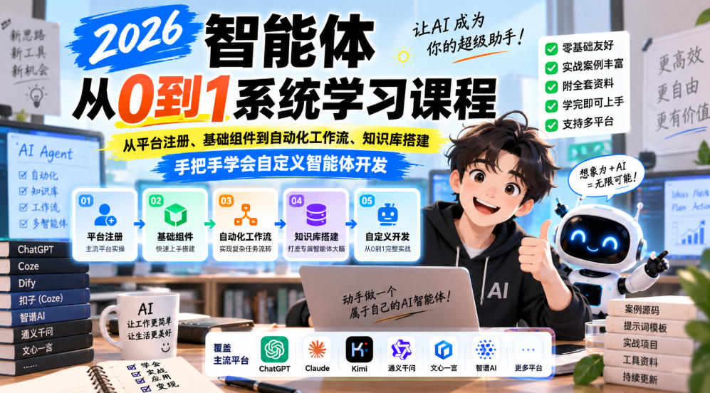 2026智能体从0到1：节点、工作流与RAG知识库